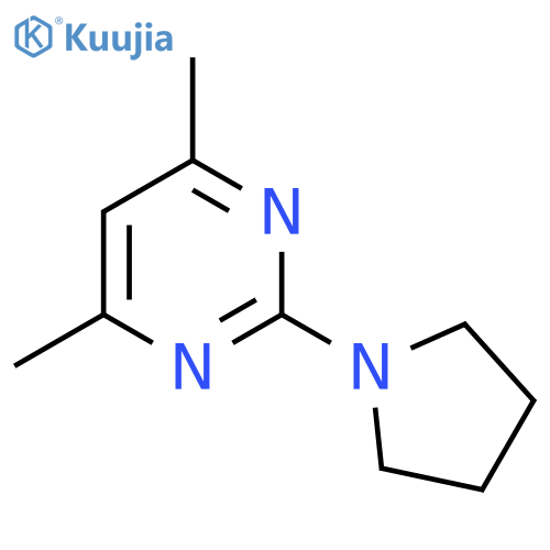 4,6-Dimethyl-2-pyrrolidin-1-ylpyrimidine structure