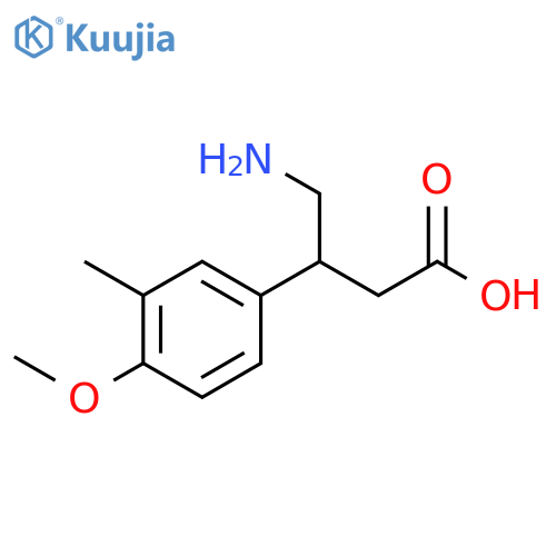 4-amino-3-(4-methoxy-3-methylphenyl)butanoic acid structure