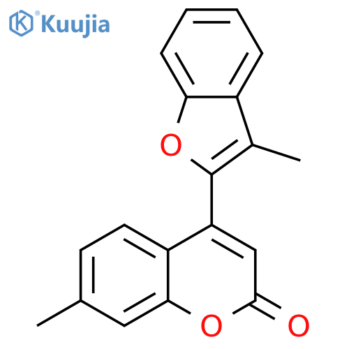 7-methyl-4-(3-methyl-1-benzofuran-2-yl)-2H-chromen-2-one structure