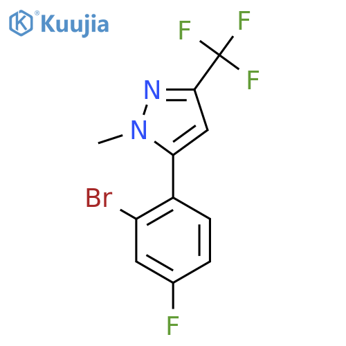 5-(2-Bromo-4-fluorophenyl)-1-methyl-3-(trifluoromethyl)-1H-pyrazole structure