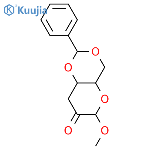 3-Deoxy-threo-hexos-2-ulose; β-D-Pyranose-form, Me glycoside, 4,6-O-benzylidene structure