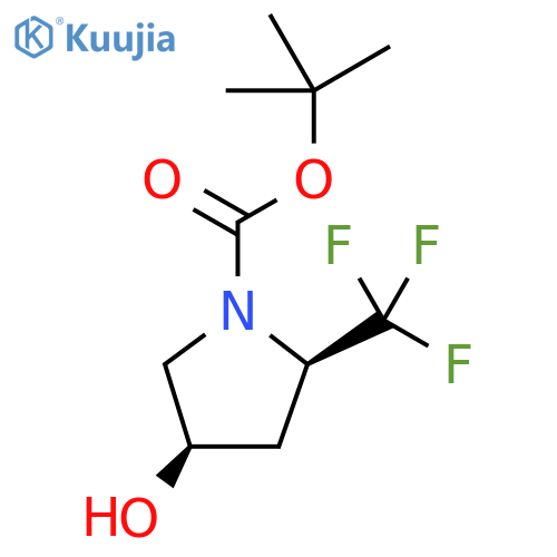 tert-butyl (2R,4R)-4-hydroxy-2-(trifluoromethyl)pyrrolidine-1-carboxylate structure