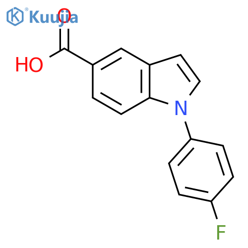 1-(4-Fluorophenyl)-1h-indole-5-carboxylic acid structure
