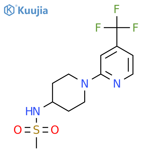 N-{1-[4-(trifluoromethyl)pyridin-2-yl]piperidin-4-yl}methanesulfonamide structure