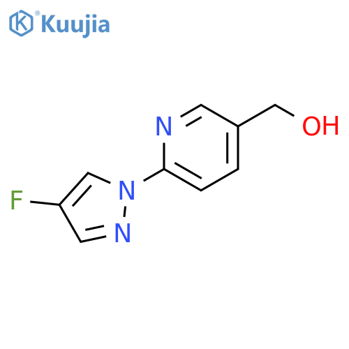 [6-(4-fluoropyrazol-1-yl)-3-pyridyl]methanol structure