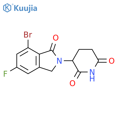 2,6-Piperidinedione, 3-(7-bromo-5-fluoro-1,3-dihydro-1-oxo-2H-isoindol-2-yl)- structure