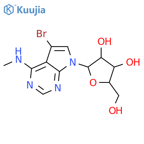 7H-Pyrrolo[2,3-d]pyrimidin-4-amine,5-bromo-N-methyl-7-b-D-ribofuranosyl- structure