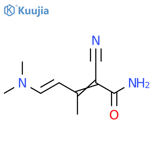 2,4-Pentadienamide, 2-cyano-5-(dimethylamino)-3-methyl-, (4E)- structure