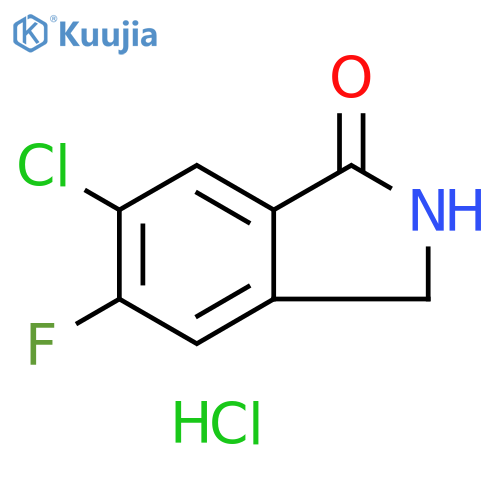 1H-Isoindol-1-one, 6-chloro-5-fluoro-2,3-dihydro-, hydrochloride (1:1) structure