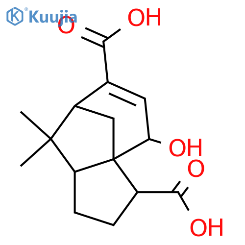1H-3a,7-Methanoazulene-3,6-dicarboxylicacid, 2,3,4,7,8,8a-hexahydro-4-hydroxy-8,8-dimethyl-, [3S-(3a,3aa,4b,7a,8ab)]- (9CI) structure
