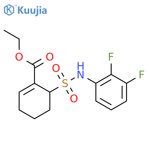 1-Cyclohexene-1-carboxylic acid,6-[[(2,3-difluorophenyl)amino]sulfonyl]-, ethyl ester structure