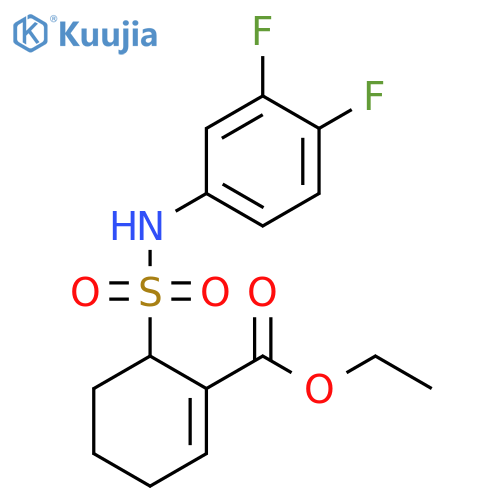 1-Cyclohexene-1-carboxylic acid,6-[[(3,4-difluorophenyl)amino]sulfonyl]-, ethyl ester structure