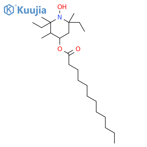 1-Piperidinyloxy, 2,6-diethyl-2,3,6-trimethyl-4-[(1-oxododecyl)oxy]- structure
