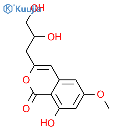 1H-2-Benzopyran-1-one,3-[(2R)-2,3-dihydroxypropyl]-8-hydroxy-6-methoxy- structure