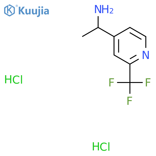 1-2-(trifluoromethyl)pyridin-4-ylethan-1-amine dihydrochloride structure