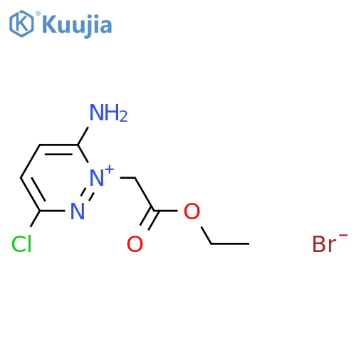 Pyridazinium, 6-amino-3-chloro-1-(2-ethoxy-2-oxoethyl)-, bromide (1:1) structure