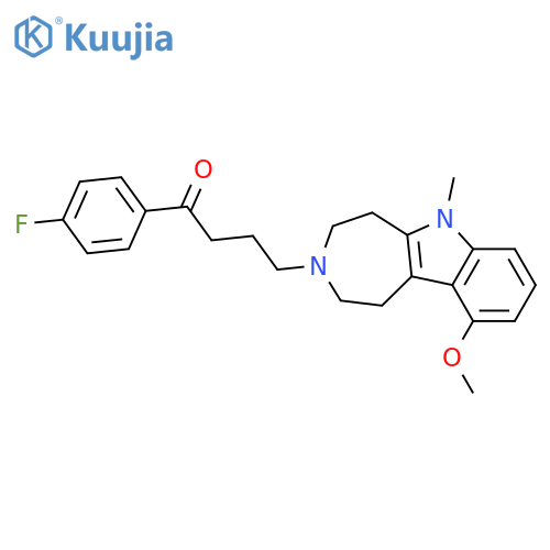 1-Butanone,1-(4-fluorophenyl)-4-(1,4,5,6-tetrahydro-10-methoxy-6-methylazepino[4,5-b]indol-3(2H)-yl)- structure