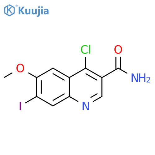 3-Quinolinecarboxamide, 4-chloro-7-iodo-6-methoxy- structure