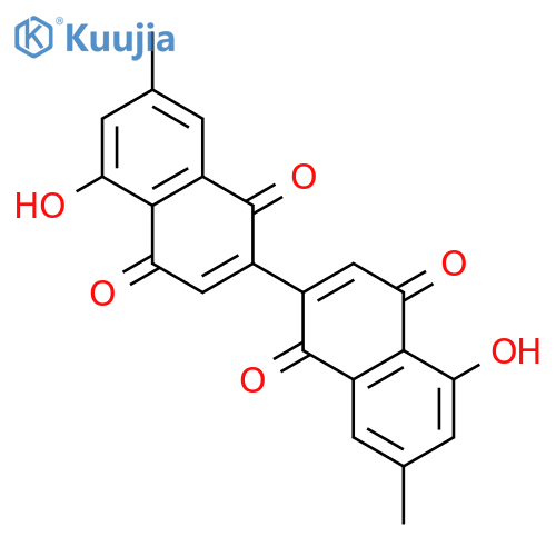 [2,2'-Binaphthalene]-1,1',4,4'-tetrone,5,5'-dihydroxy-7,7'-dimethyl- structure