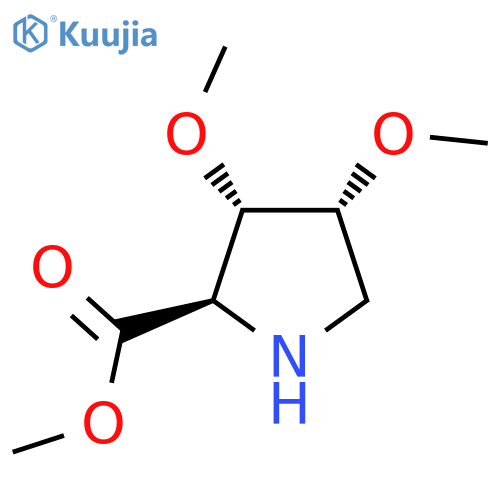 rac-methyl (2R,3S,4R)-3,4-dimethoxypyrrolidine-2-carboxylate structure