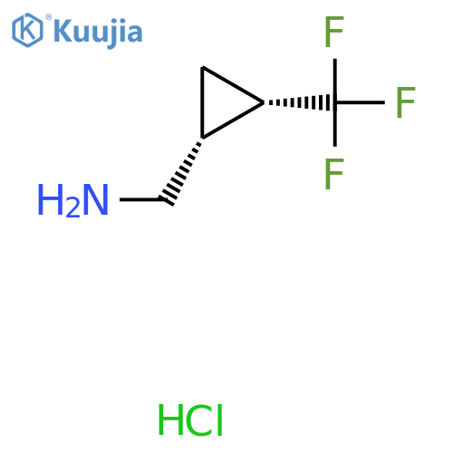 rac-1-(1R,2S)-2-(trifluoromethyl)cyclopropylmethanamine hydrochloride structure
