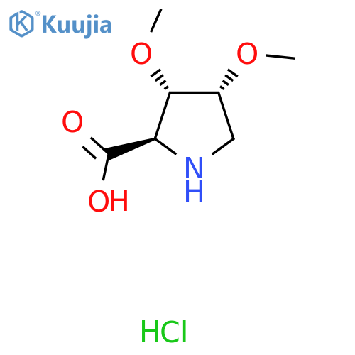 (2R,3S,4R)-3,4-Dimethoxypyrrolidine-2-carboxylic acid;hydrochloride structure