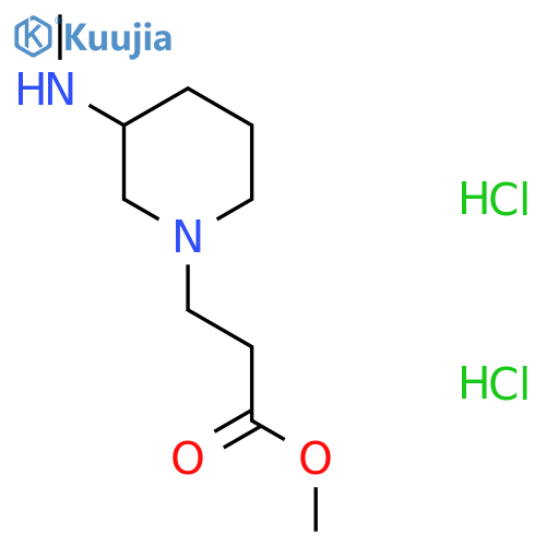methyl 3-3-(methylamino)piperidin-1-ylpropanoate dihydrochloride structure