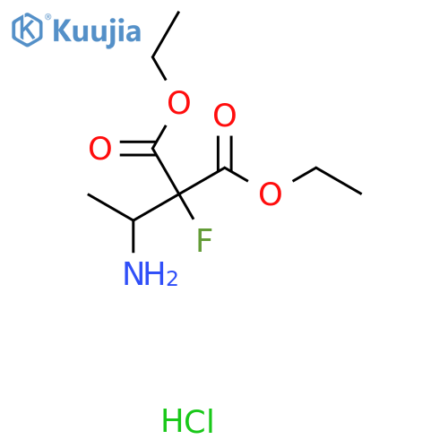 1,3-diethyl 2-(1-aminoethyl)-2-fluoropropanedioate hydrochloride structure