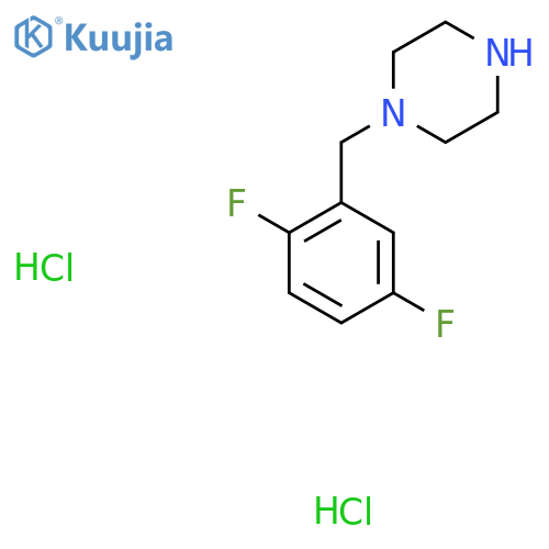 1-(2,5-difluorophenyl)methylpiperazine dihydrochloride structure