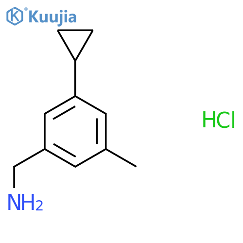 1-(3-cyclopropyl-5-methylphenyl)methanamine hydrochloride structure