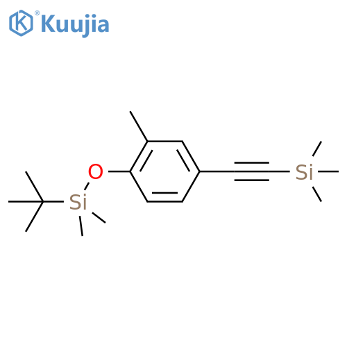 tert-butyldimethyl{2-methyl-4-2-(trimethylsilyl)ethynylphenoxy}silane structure