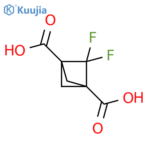 Bicyclo[1.1.1]pentane-1,3-dicarboxylic acid, 2,2-difluoro- structure