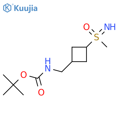 Tert-butyl N-[[3-(methylsulfonimidoyl)cyclobutyl]methyl]carbamate structure