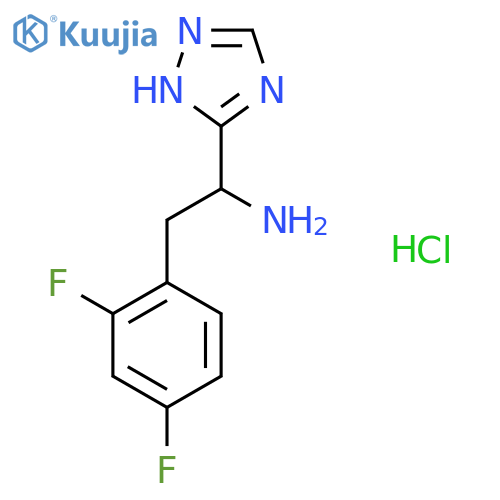 2-(2,4-difluorophenyl)-1-(4H-1,2,4-triazol-3-yl)ethan-1-amine hydrochloride structure