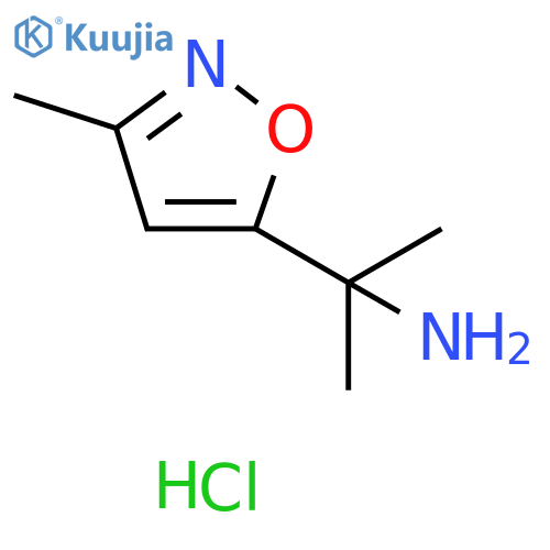 2-(3-methyl-1,2-oxazol-5-yl)propan-2-amine hydrochloride structure