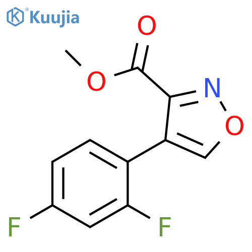 3-Isoxazolecarboxylic acid, 4-(2,4-difluorophenyl)-, methyl ester structure