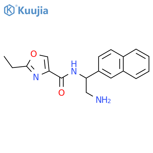 N-2-amino-1-(naphthalen-2-yl)ethyl-2-ethyl-1,3-oxazole-4-carboxamide structure