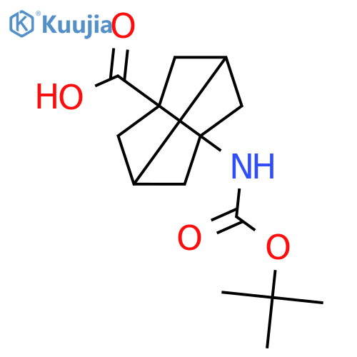 5-{(tert-butoxy)carbonylamino}tricyclo3.3.0.0,3,7octane-1-carboxylic acid structure