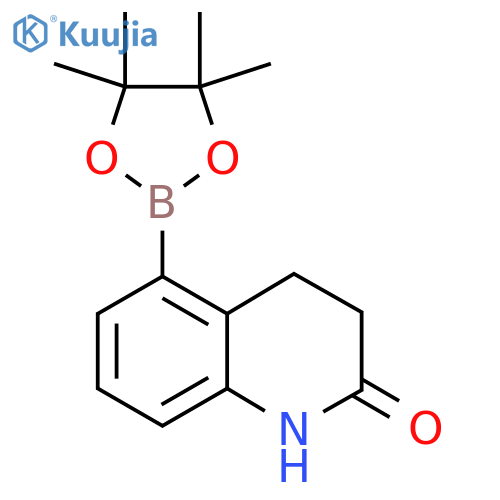5-(4,4,5,5-tetramethyl-1,3,2-dioxaborolan-2-yl)-3,4-dihydro-1H-quinolin-2-one structure