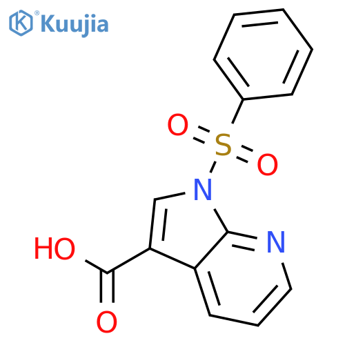 1-(Phenylsulfonyl)-1H-pyrrolo[2,3-b]pyridine-3-carboxylic acid structure