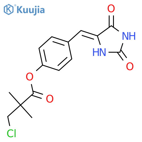 4-(2,5-Dioxotetrahydro-1H-imidazol-4-yliden)methylphenyl 3-Chloro-2,2-dimethylpropanoate structure
