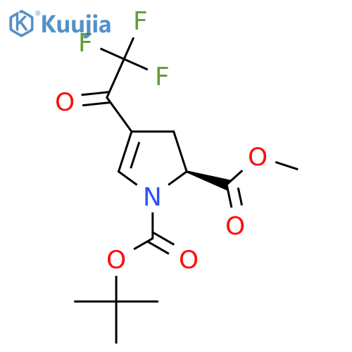 1-O-Tert-butyl 2-O-methyl (2S)-4-(2,2,2-trifluoroacetyl)-2,3-dihydropyrrole-1,2-dicarboxylate structure