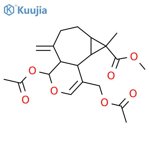 2,3-Epoxy-2,3-seco-3,10(14)-aromadendradiene-2,13,15-triol; (2α,11R)-form, 13-Carboxylic acid, di-Ac, Me ester structure