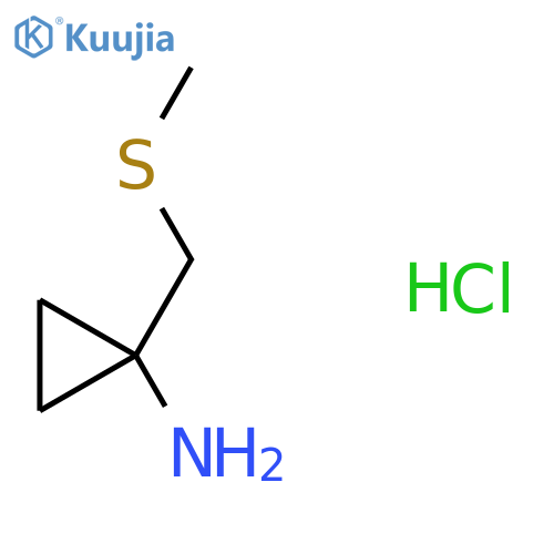 1-[(Methylsulfanyl)methyl]cyclopropan-1-amine hydrochloride structure