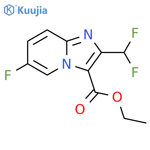 Ethyl 2-(difluoromethyl)-6-fluoroimidazo[1,2-a]pyridine-3-carboxylate structure