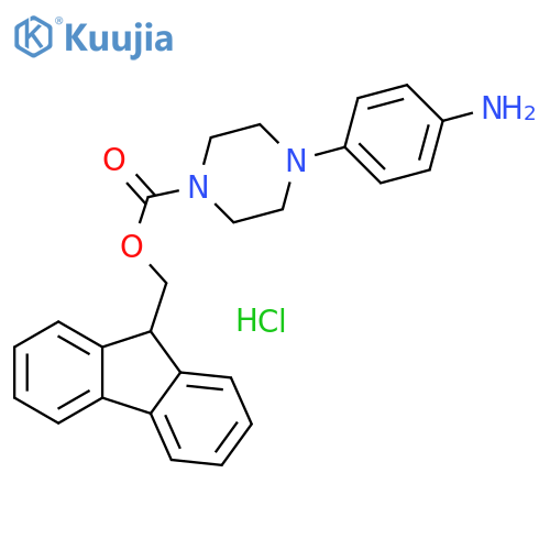 1-(4-Amino-phenyl)-4-Fmoc-piperazine hydrochloride structure