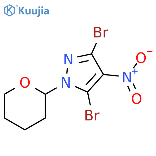 3,5-Dibromo-4-nitro-1-(tetrahydro-pyran-2-yl)-1H-pyrazole structure