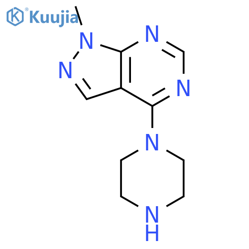 1-{1-methyl-1H-pyrazolo3,4-dpyrimidin-4-yl}piperazine structure