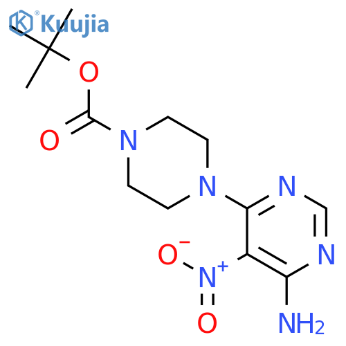 tert-Butyl 4-(6-amino-5-nitropyrimidin-4-yl)piperazine-1-carboxylate structure