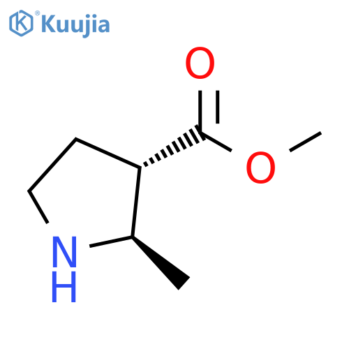 trans-2-Methyl-pyrrolidine-3-carboxylic acid methyl ester structure